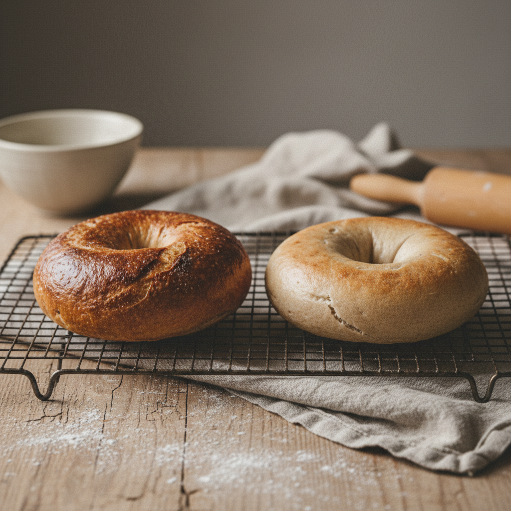 Comparison of perfect and flat bagels