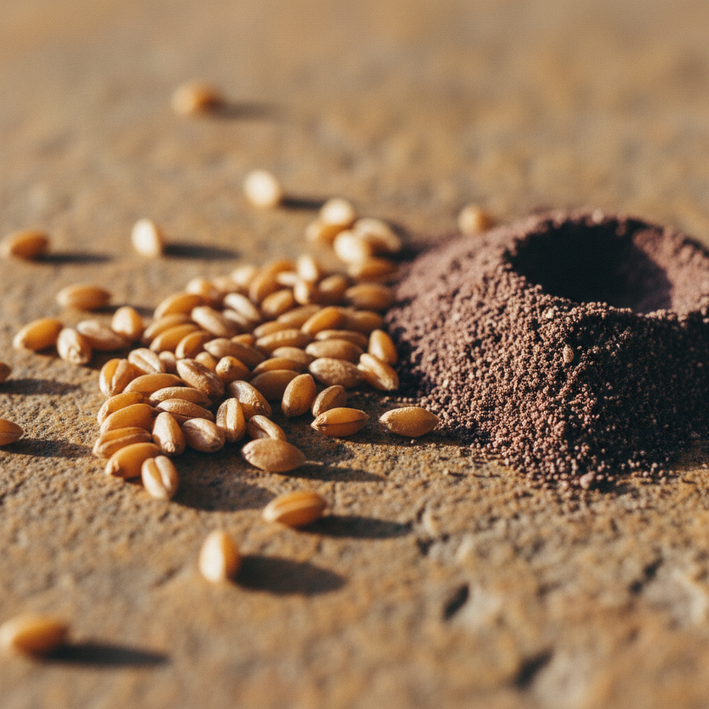 Tactile texture of whole grains and rye flour